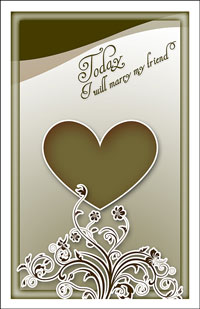 Wedding Program Cover Template 9E - Graphic 1